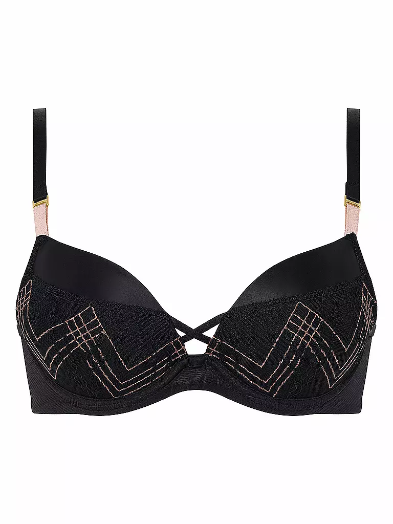 CHANTELLE | Soutien-gorge push-up MEMENTO noir / lurex rose | Noir