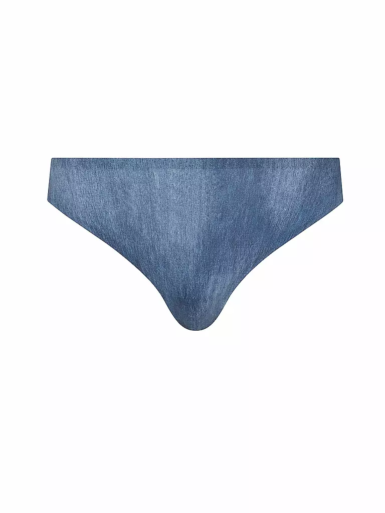 CHANTELLE | String SOFT STRETCH imprimé denim bleu | blau