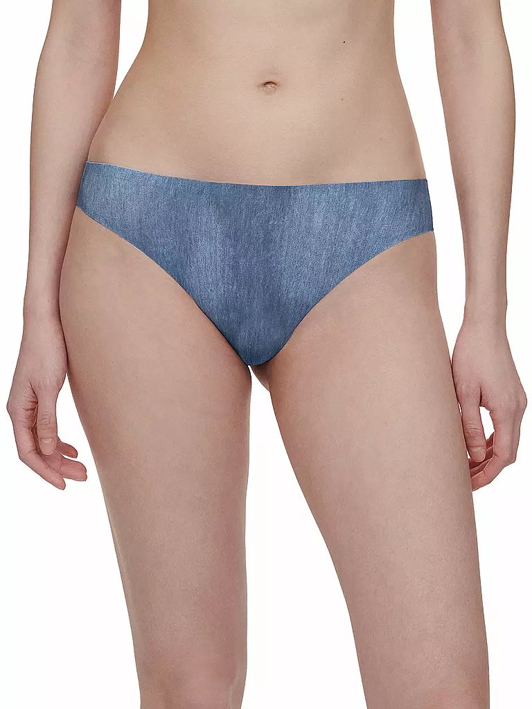 CHANTELLE | String SOFT STRETCH imprimé denim bleu | blau