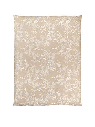 CHRISTIAN FISCHBACHER | Housse de couette en satin LEAVES VERSO 140x200cm Gris