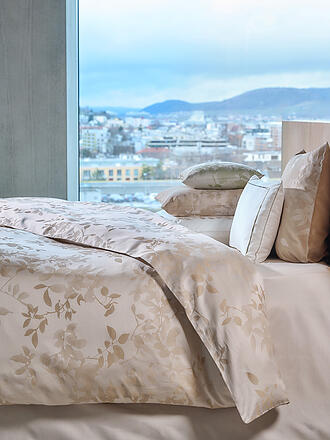 CHRISTIAN FISCHBACHER | Housse de couette en satin LEAVES VERSO 140x200cm Gris