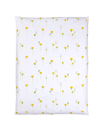 CHRISTIAN FISCHBACHER | Housse de couette en satin PUSTEBLUME 140x200cm Blanc/Jaune