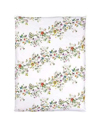 CHRISTIAN FISCHBACHER | Housse de coussin en satin GARLAND 70x90cm Blanc/Fleurs