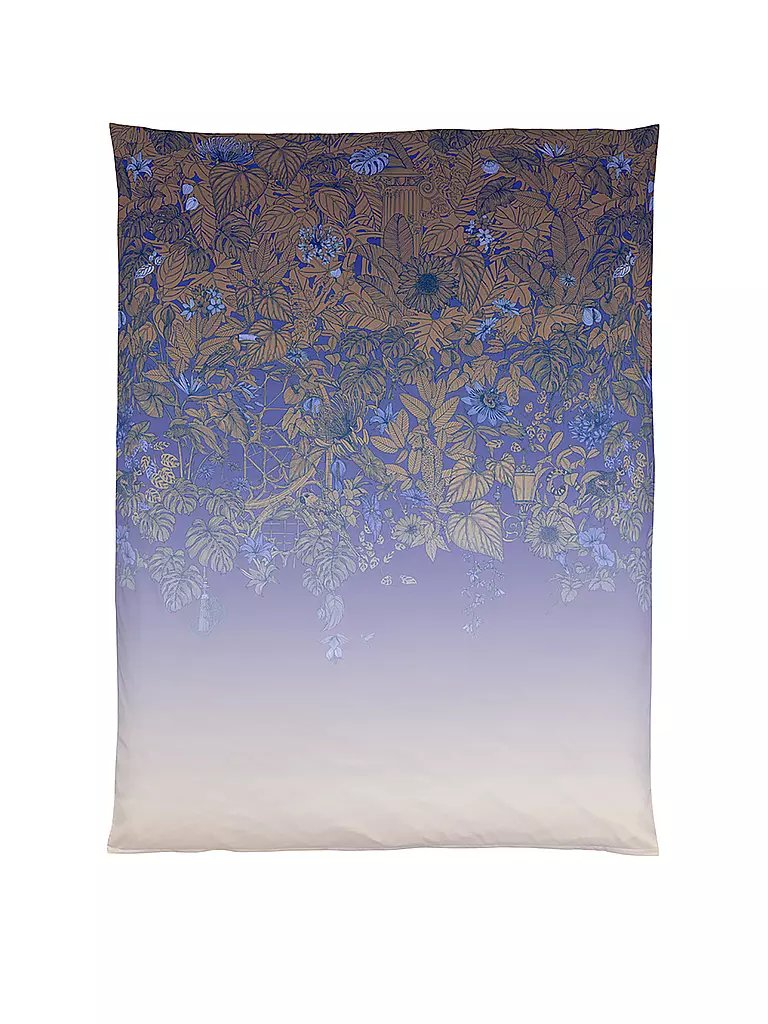 CHRISTIAN FISCHBACHER | Housse de couette en satin BLUE HOUR 140x200cm Bleu/Cuivre | kupfer