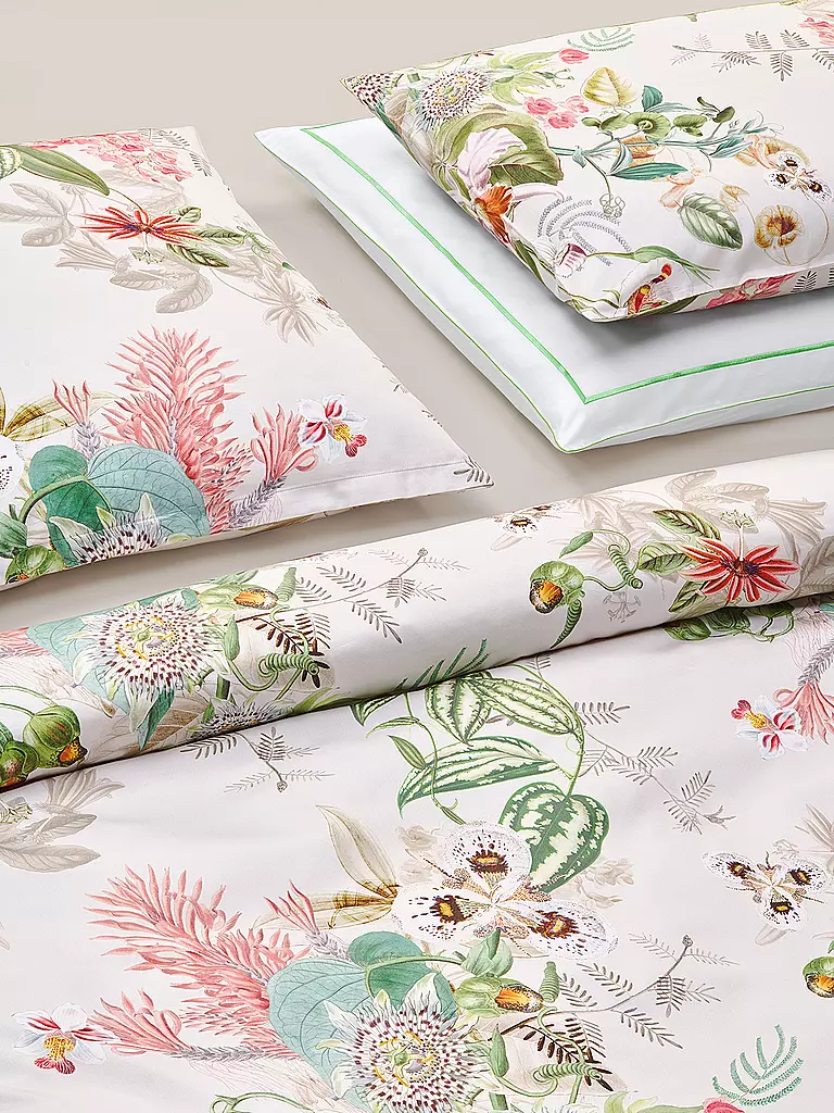 CHRISTIAN FISCHBACHER | Housse de couette en satin BOTANIC 140x200cm Blanc | 