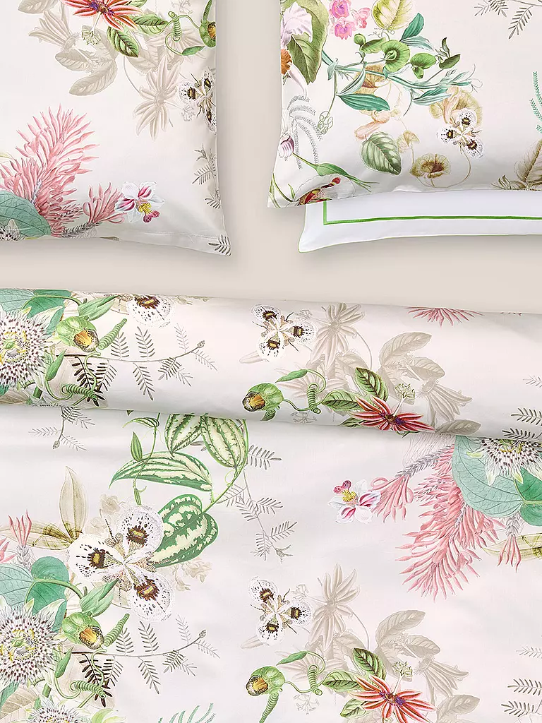 CHRISTIAN FISCHBACHER | Housse de couette en satin BOTANIC 140x200cm Blanc | 