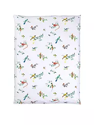 CHRISTIAN FISCHBACHER | Housse de couette en satin HAIKU NOUVEAU 140x200cm Blanc/Oiseau | Blanc
