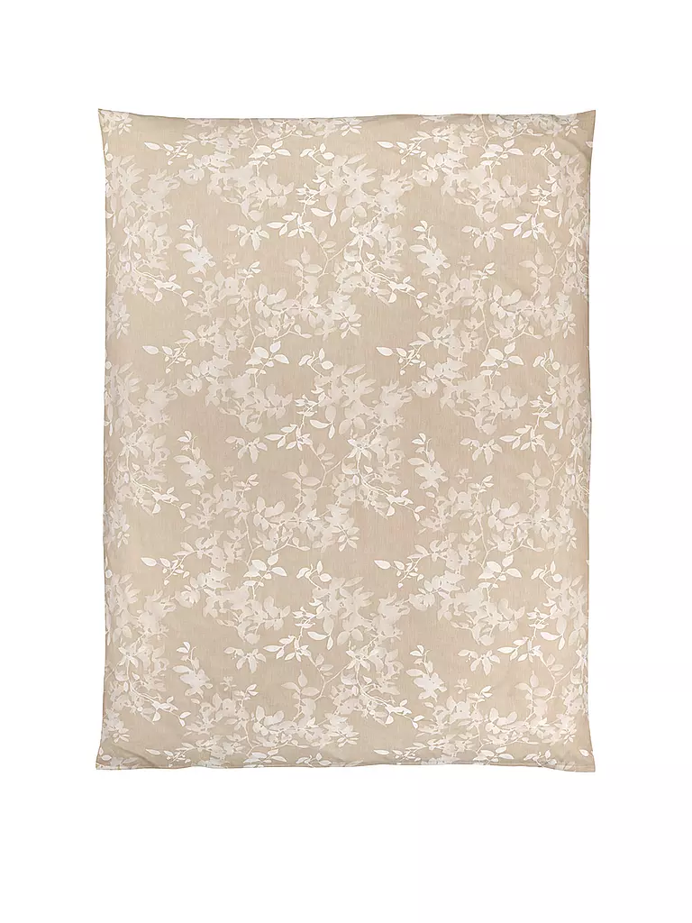 CHRISTIAN FISCHBACHER | Housse de couette en satin LEAVES VERSO 140x200cm Gris | hellgrau