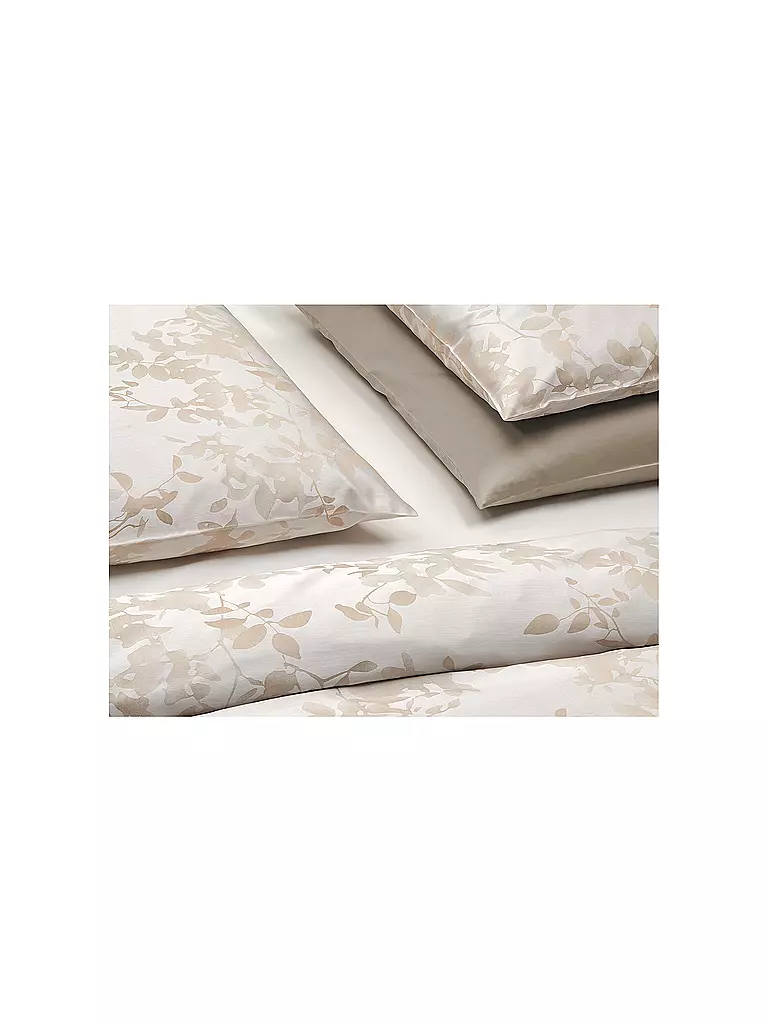 CHRISTIAN FISCHBACHER | Housse de couette en satin LEAVES VERSO 140x200cm Gris | 