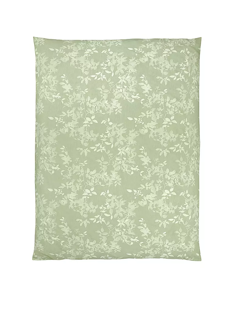 CHRISTIAN FISCHBACHER | Housse de couette en satin LEAVES VERSO 140x200cm Vert | hellgrün