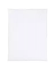 CHRISTIAN FISCHBACHER | Housse de couette en satin MANHATTAN 140x200cm Gris argent | Blanc