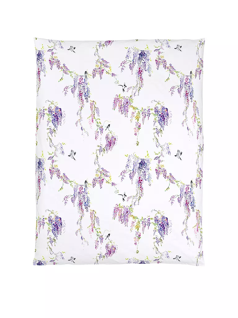 CHRISTIAN FISCHBACHER | Housse de couette en satin PURPLE RAIN 140x200cm Blanc/Lilas | weiss