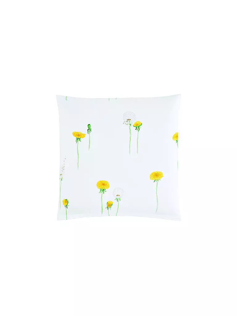 CHRISTIAN FISCHBACHER | Housse de couette en satin PUSTEBLUME 140x200cm Blanc/Jaune | 