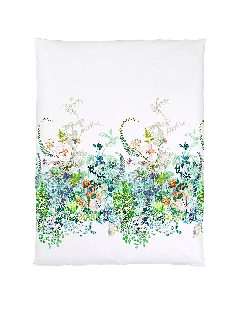 CHRISTIAN FISCHBACHER | Housse de couette en satin SPRING BREEZE 140x200cm Blanc/Fleurs | weiss