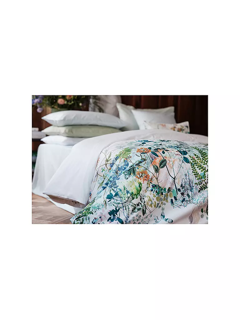 CHRISTIAN FISCHBACHER | Housse de couette en satin SPRING BREEZE 140x200cm Blanc/Fleurs | 