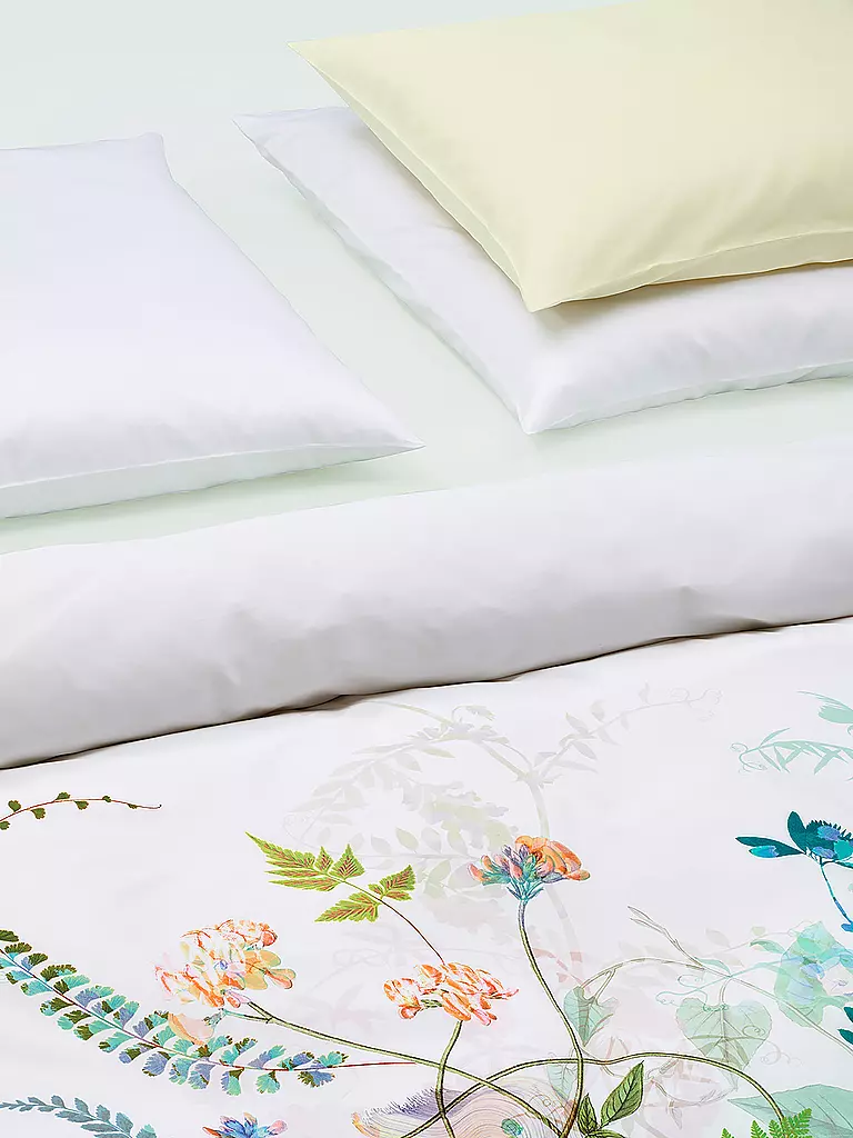 CHRISTIAN FISCHBACHER | Housse de couette en satin SPRING BREEZE 140x200cm Blanc/Fleurs | 