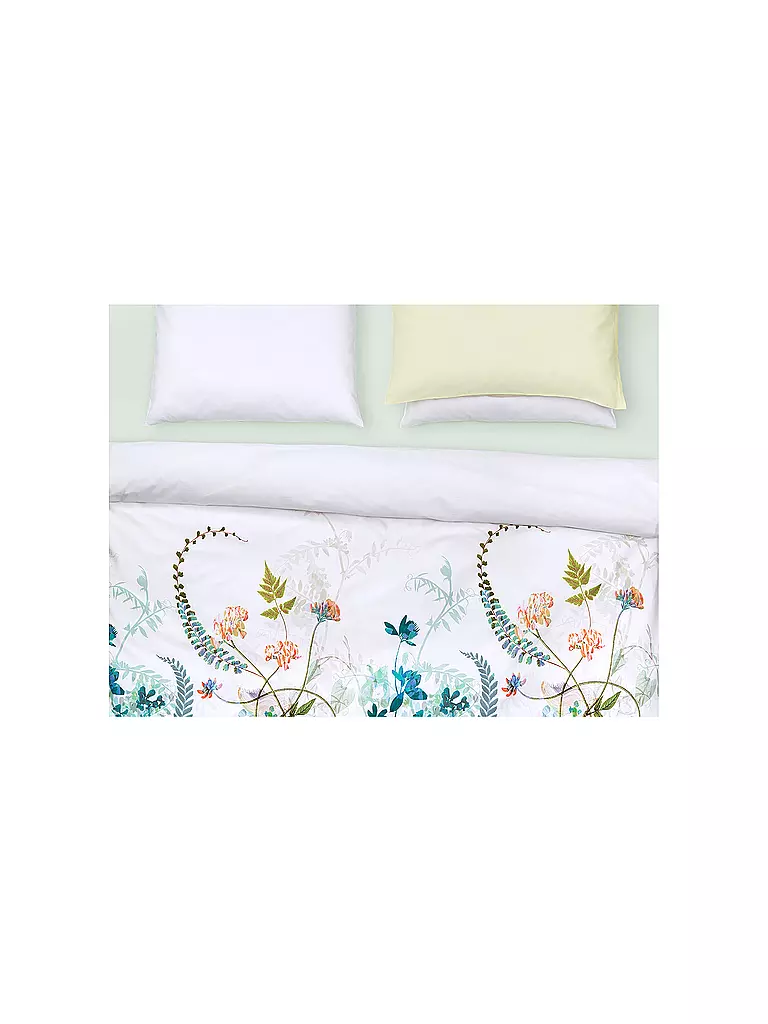 CHRISTIAN FISCHBACHER | Housse de couette en satin SPRING BREEZE 140x200cm Blanc/Fleurs | 