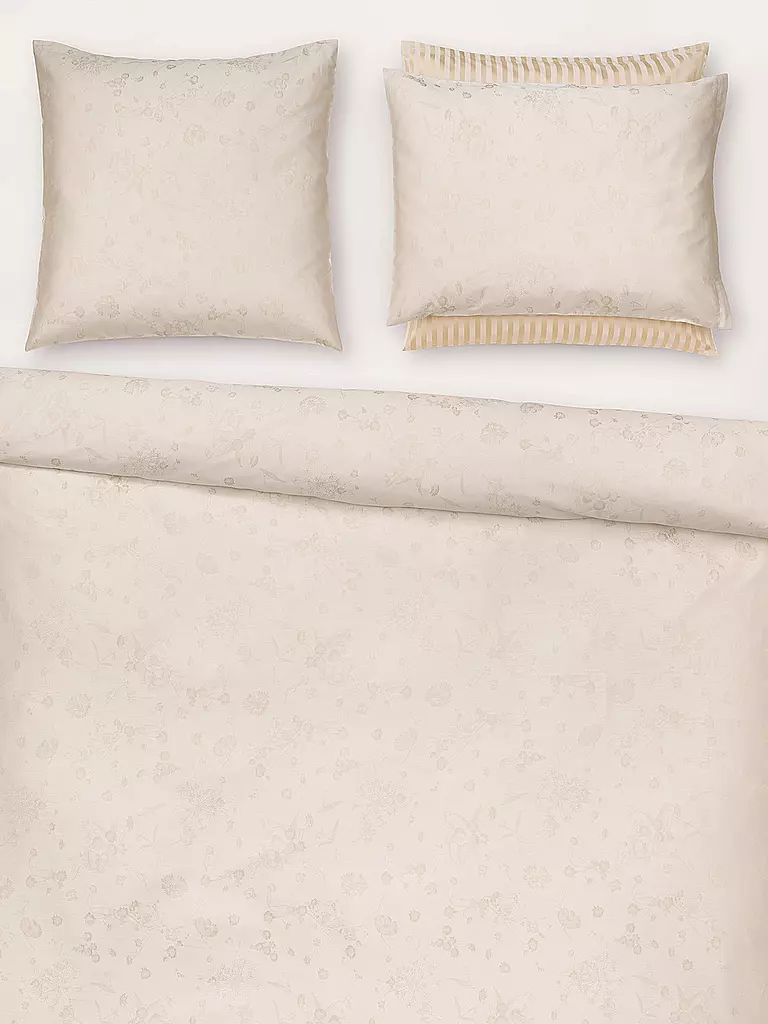 CHRISTIAN FISCHBACHER | Housse de couette Jacquard FIORI PASTELLO 140x200cm Ivoire | beige