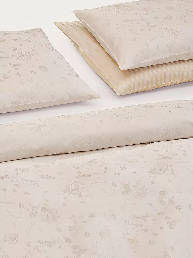 CHRISTIAN FISCHBACHER | Housse de couette Jacquard FIORI PASTELLO 140x200cm Ivoire | 