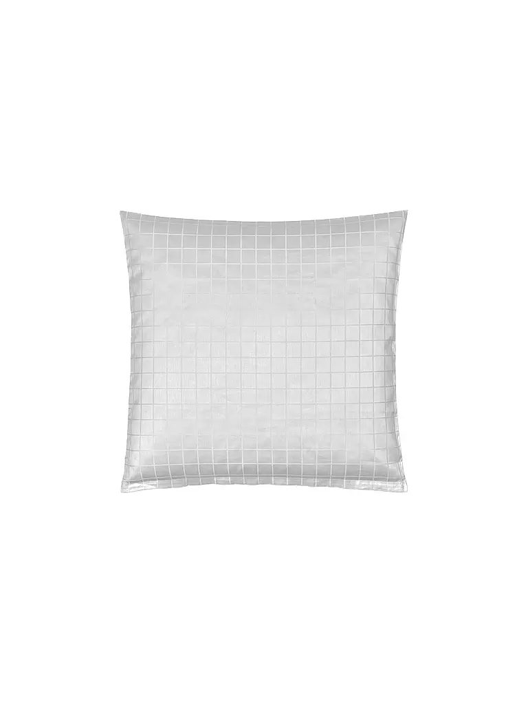 CHRISTIAN FISCHBACHER | Housse de coussin en satin 70x90cm TIMES SQUARE Gris argenté | silber
