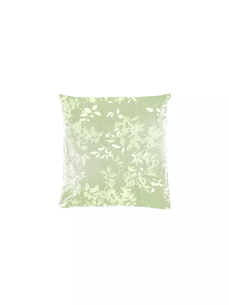 CHRISTIAN FISCHBACHER | Housse de coussin en satin LEAVES VERSO 70x90cm vert | hellgrün