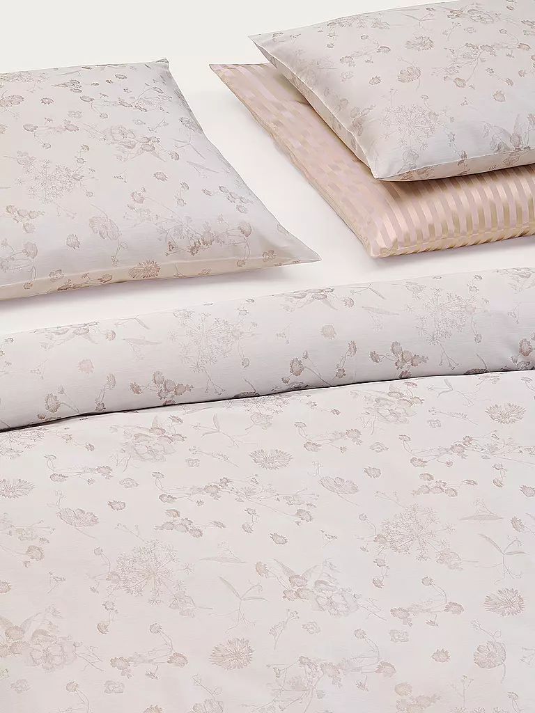 CHRISTIAN FISCHBACHER | Housse de coussin jacquard FIORI PASTELLO 70x90cm Rose coquillage | 