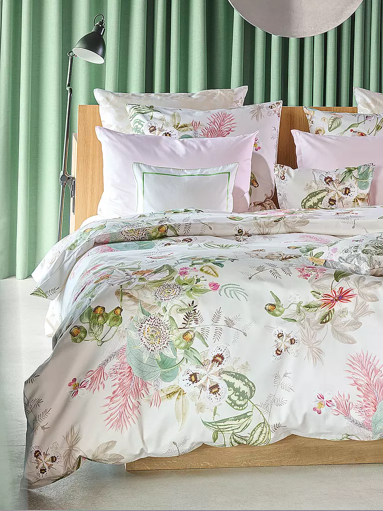 CHRISTIAN FISCHBACHER | Taie d'oreiller en satin BOTANIC 70x90cm blanc | weiss