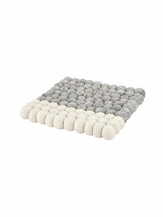 CILIO | Dessous de plat LANA DUE en laine gris-blanc