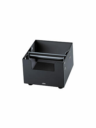 CILIO | Boîte à marc d'espresso 16x16cm BARISTA Acier inoxydable Noir