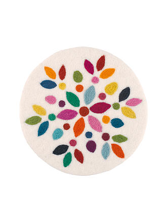 CILIO | Dessous de plat LANA FIORE rond Blanc / Multicolore