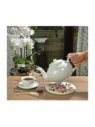 CILIO | Dessous de plat LANA FIORE rond Blanc / Multicolore