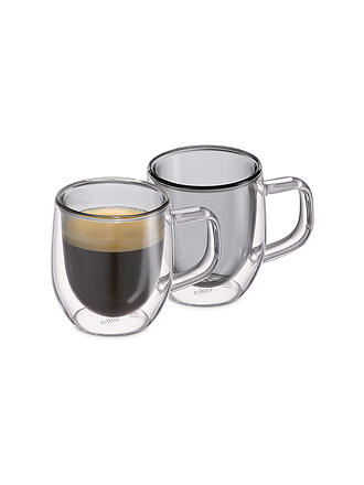 CILIO | Verres à espresso à double paroi VENETO 2x0,08l  Verre borosilicate gris