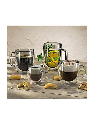 CILIO | Verres à espresso à double paroi VENETO 2x0,08l  Verre borosilicate gris
