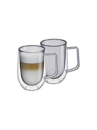 CILIO | Verre à Latte Macchiato à double paroi VENETO 2x0,03l Verre borosilicate Gris