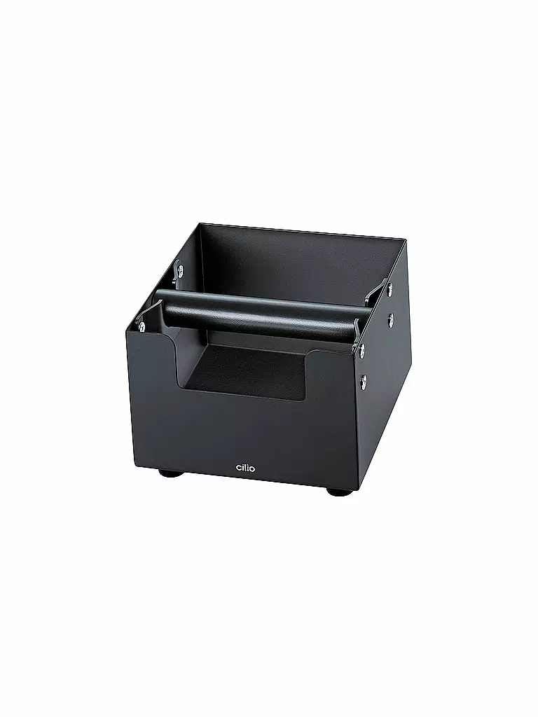 CILIO | Boîte à marc d'espresso 16x16cm BARISTA Acier inoxydable Noir | schwarz