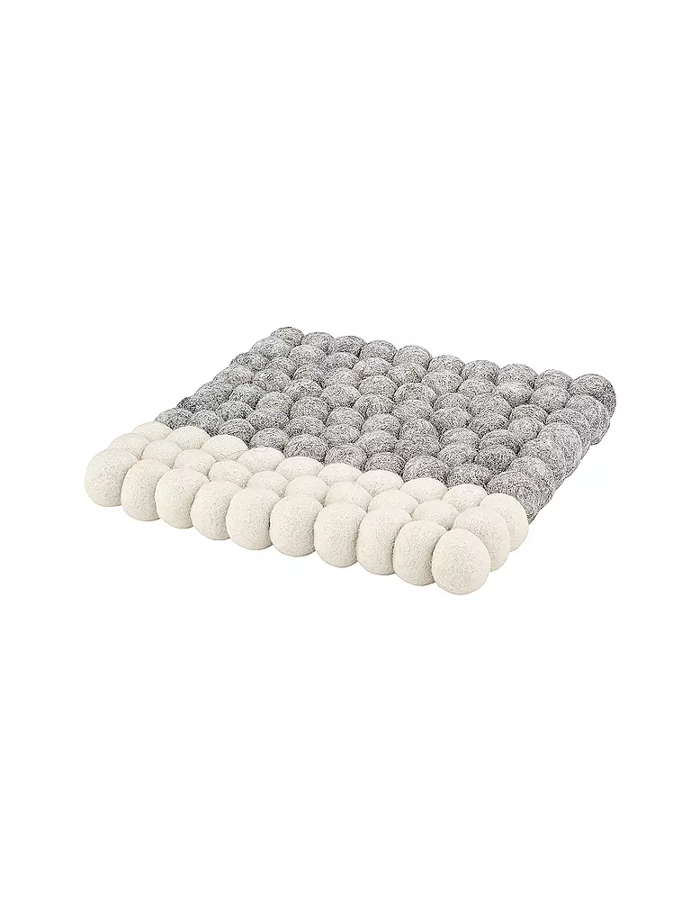 CILIO | Dessous de plat LANA DUE en laine gris-blanc | hellgrau