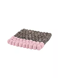 CILIO | Dessous de plat LANA DUE en laine marron et rose | Rose