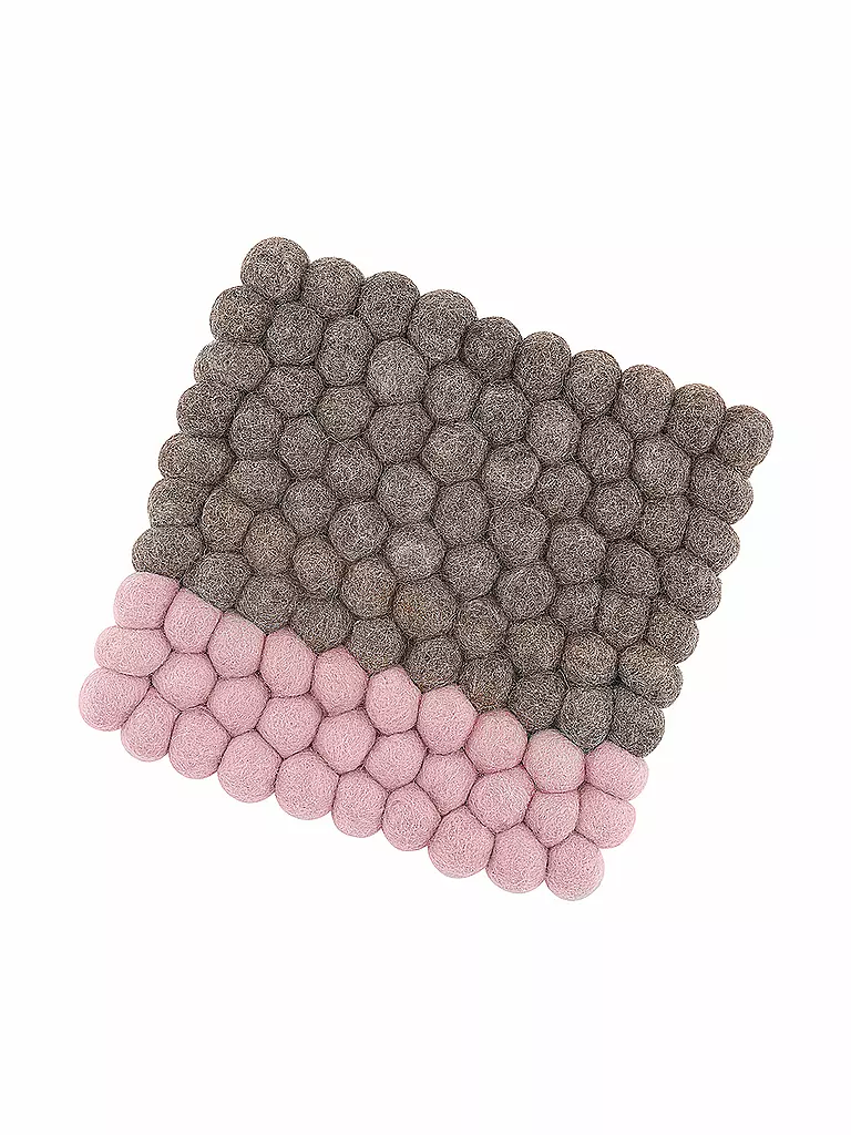 CILIO | Dessous de plat LANA DUE en laine marron et rose | 