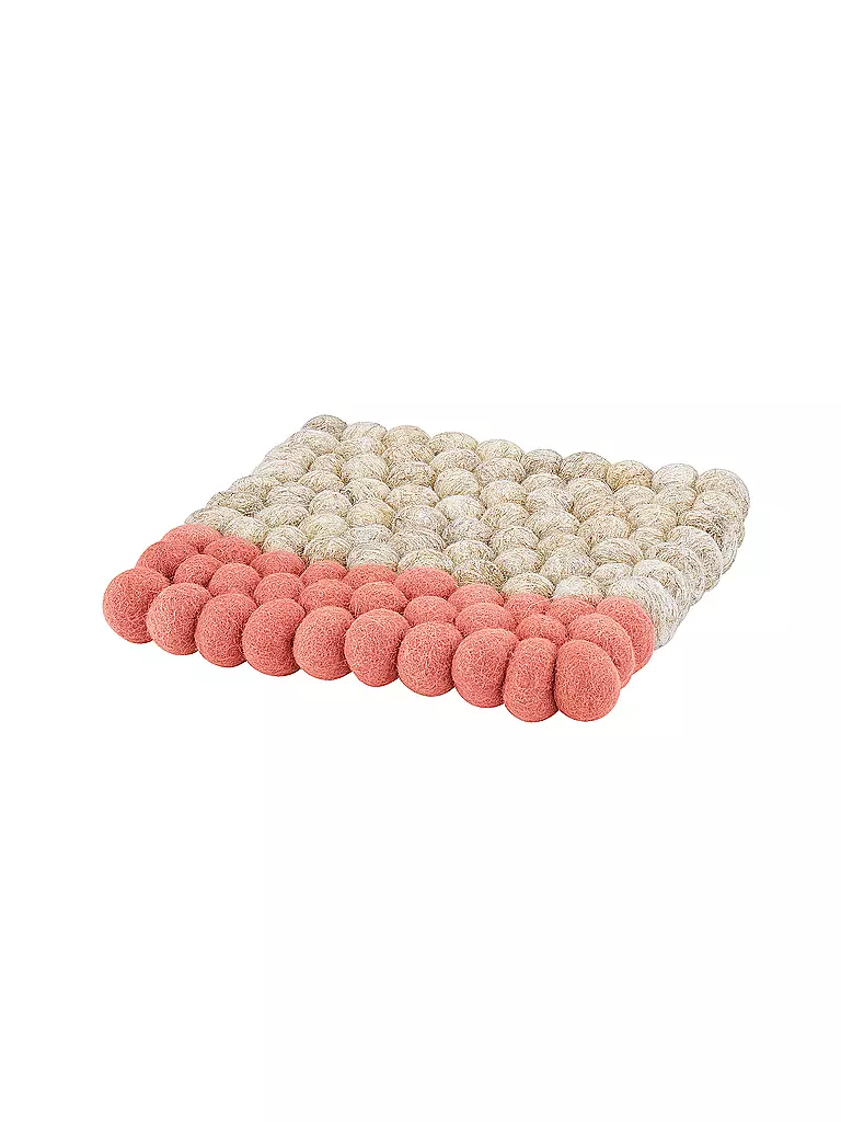 CILIO | Dessous de plat LANA DUE Laine Beige-Corail | koralle