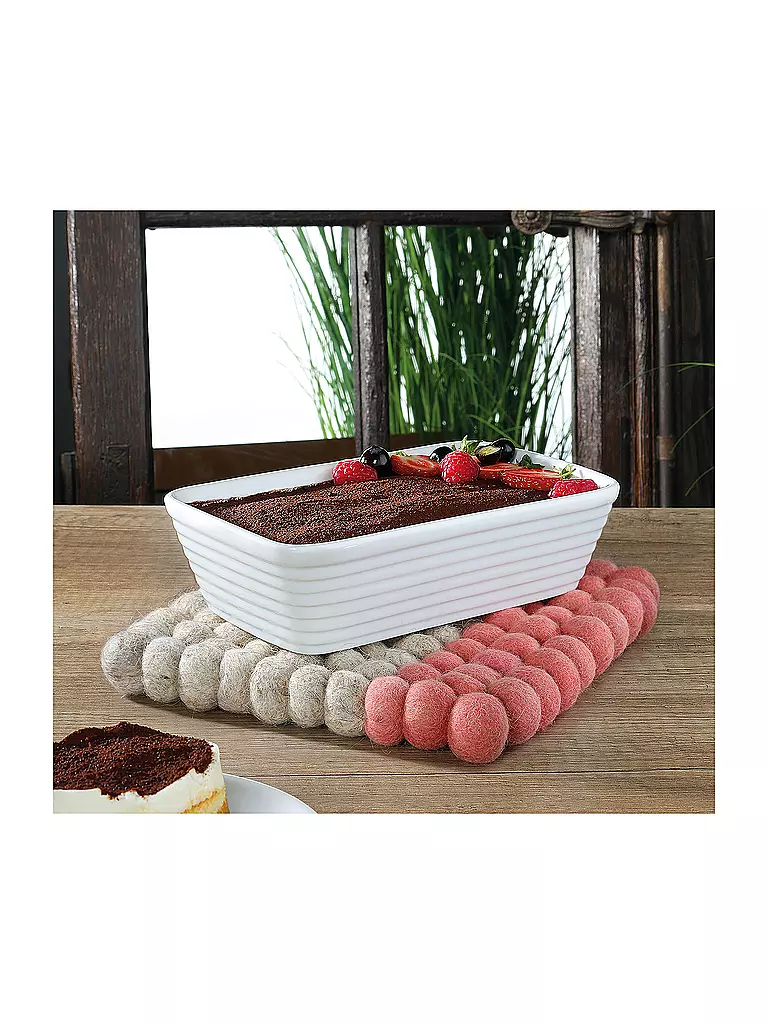 CILIO | Dessous de plat LANA DUE Laine Beige-Corail | koralle
