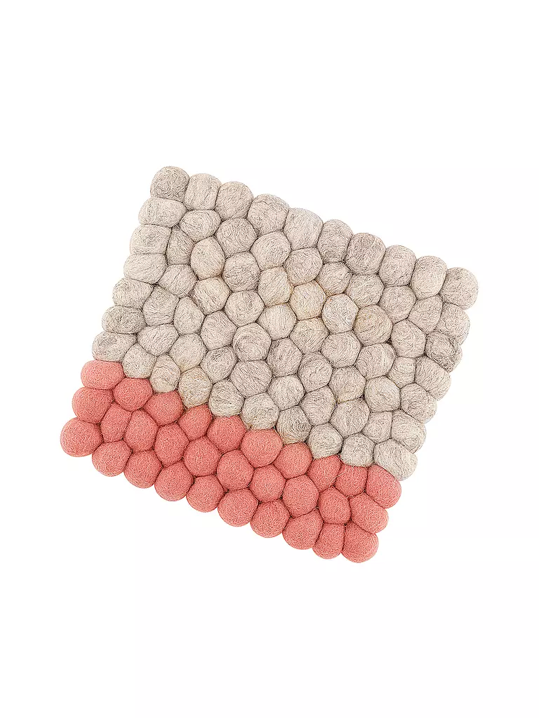 CILIO | Dessous de plat LANA DUE Laine Beige-Corail | 