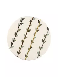 CILIO | Dessous de plat LANA EDERA rond Blanc / Gris | Blanc