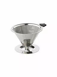 CILIO | Filtre permanent pour café avec support ACIER INOXYDABLE taille 4 | Argent