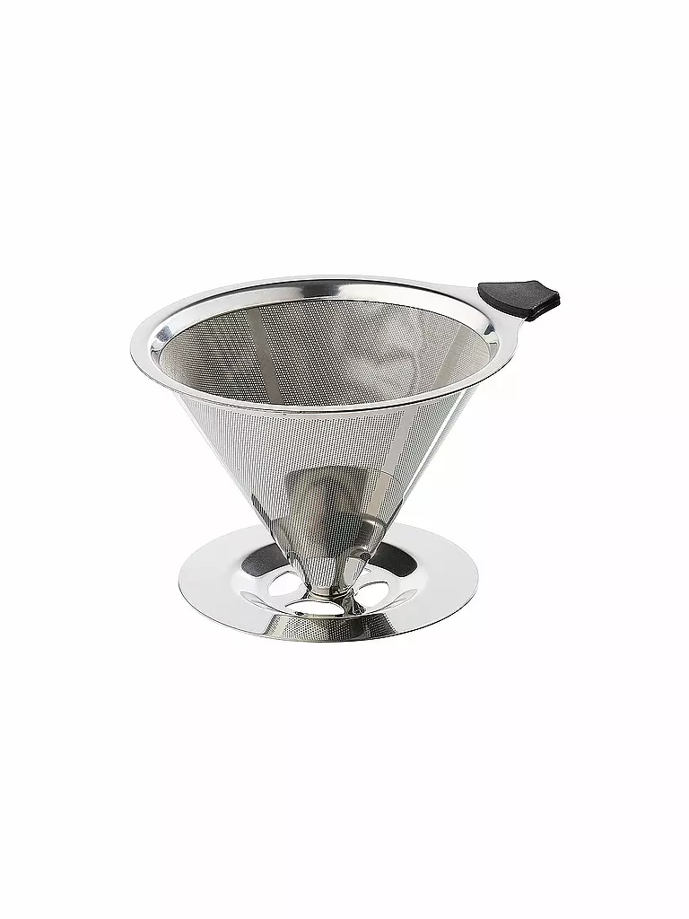 CILIO | Filtre permanent pour café avec support ACIER INOXYDABLE taille 4 | silber