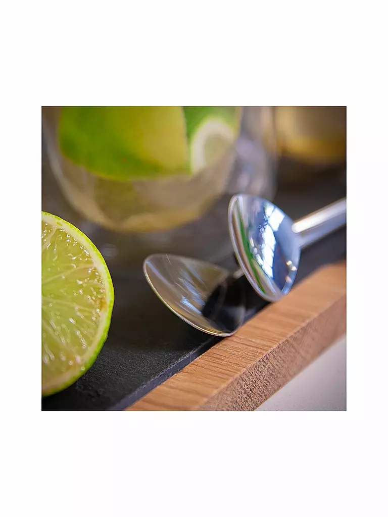 CILIO | Set de 6 cuillères à cocktail avec paille | silber