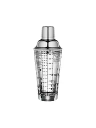 CILIO | Shaker à cocktail avec recettes 0,4l verre/acier inoxydable | Argent
