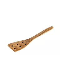 CILIO | Spatule en bois d'olivier "Toscana" 30cm (perforée) | Marron