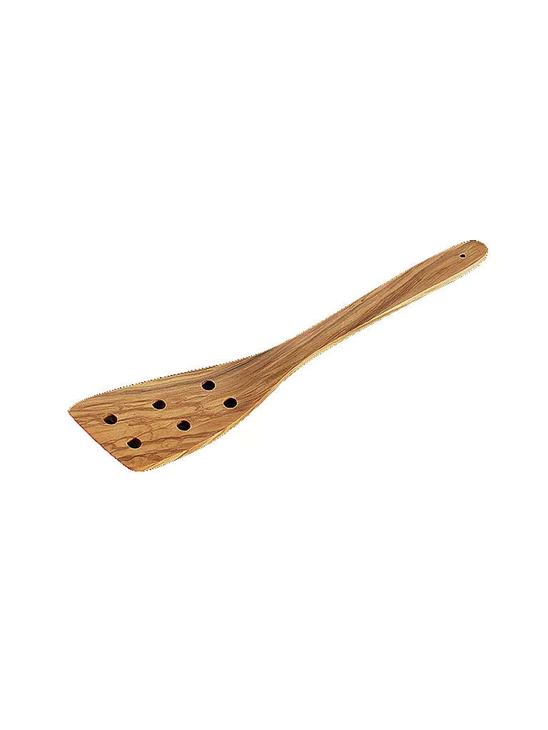 CILIO | Spatule en bois d'olivier "Toscana" 30cm (perforée) | Marron