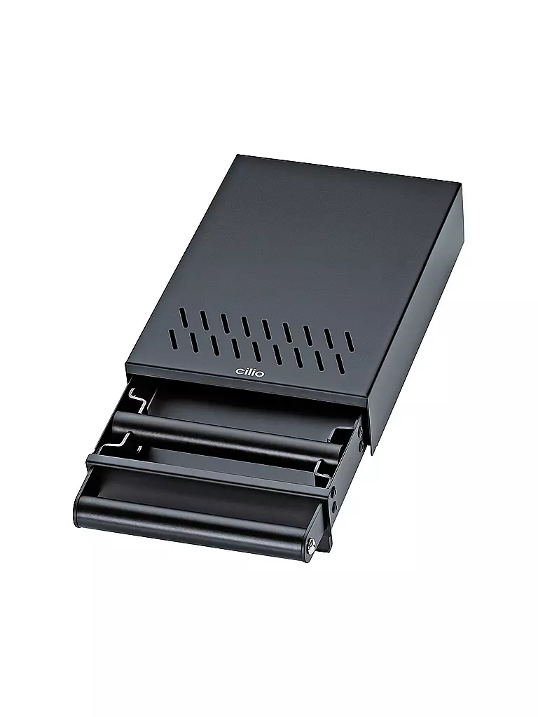 CILIO | Tiroir à marc BARISTA Inox Noir | schwarz