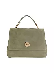 COCCINELLE | Ledertasche - Henkeltasche LIYA  SUEDE | Olive